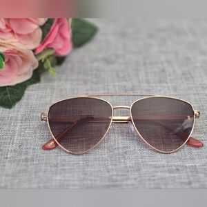 Levis LEV111W Rose Gold/Brown Gradient 56-17-147 Cat Eye Aviator Sunglasses